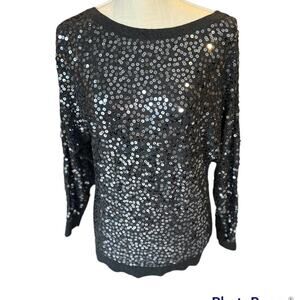 INC international concepts.  Grey sequined sweater.   Size medium.